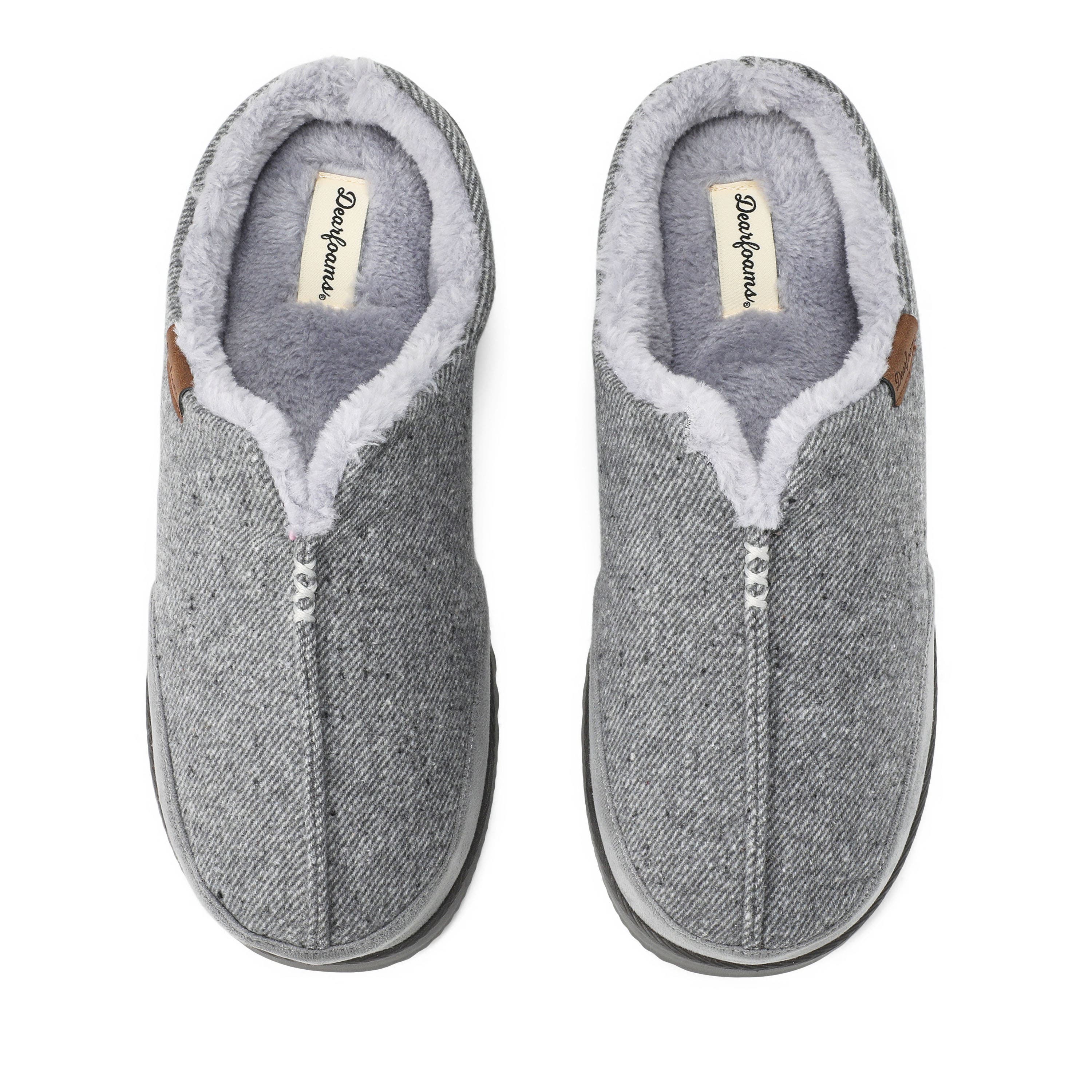 Aldan Notch Clog Slippers, Alternate, color, HEATHER GREY