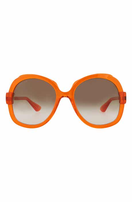 Gucci 57mm Gradient Round Sunglasses