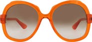 Gucci 57mm Gradient Round Sunglasses