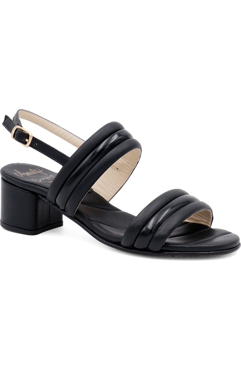 Amalfi by Rangoni Macedonia Sandal, Main, color, Black/ Black/ Black