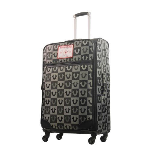 True Religion Soft Sided 31" Expandable, Checkered Spinner Luggage