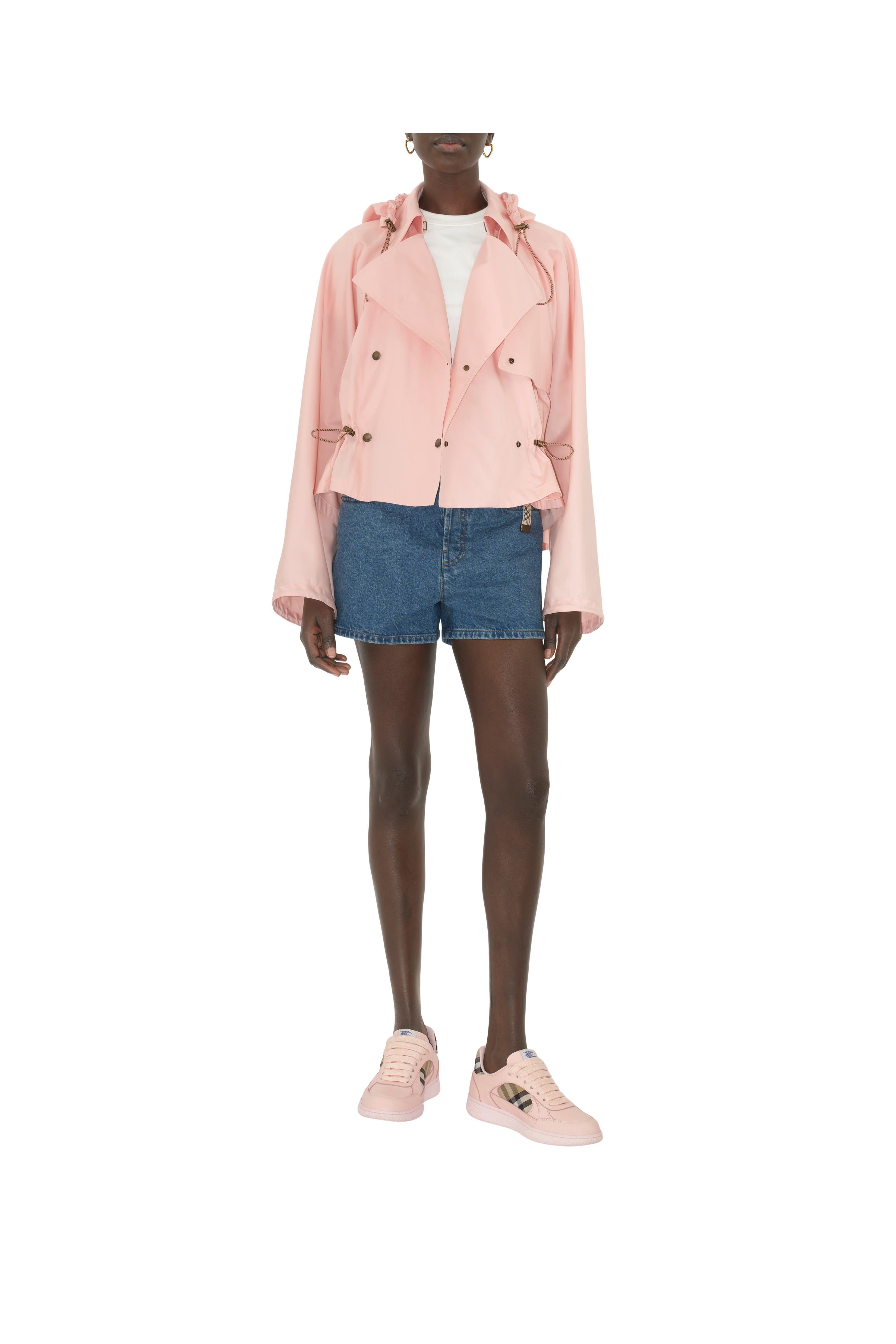 Burberry Leather and Check Terrace Sneakers, Alternate, color, Flora/Sand