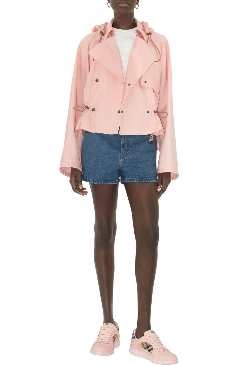 Burberry Leather and Check Terrace Sneakers, Alternate, color, Flora/Sand