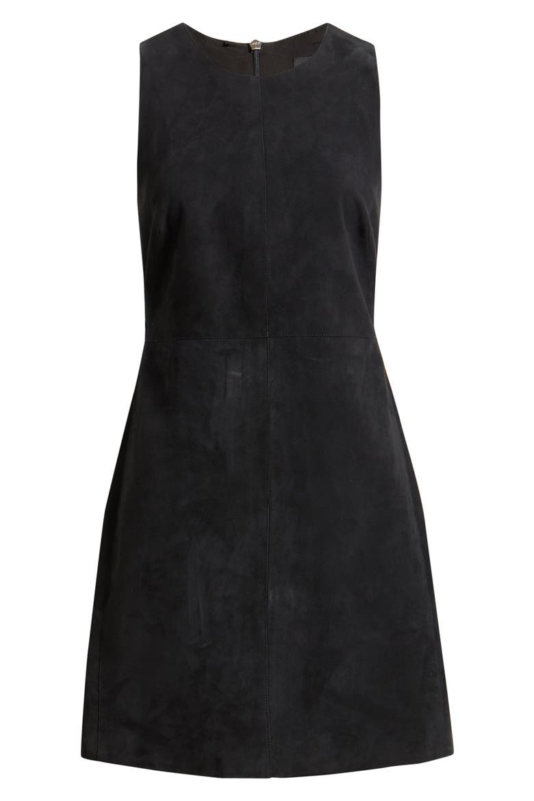 Sycara Sleeveless Suede Minidress, Alternate, color, SKY CAPTAIN