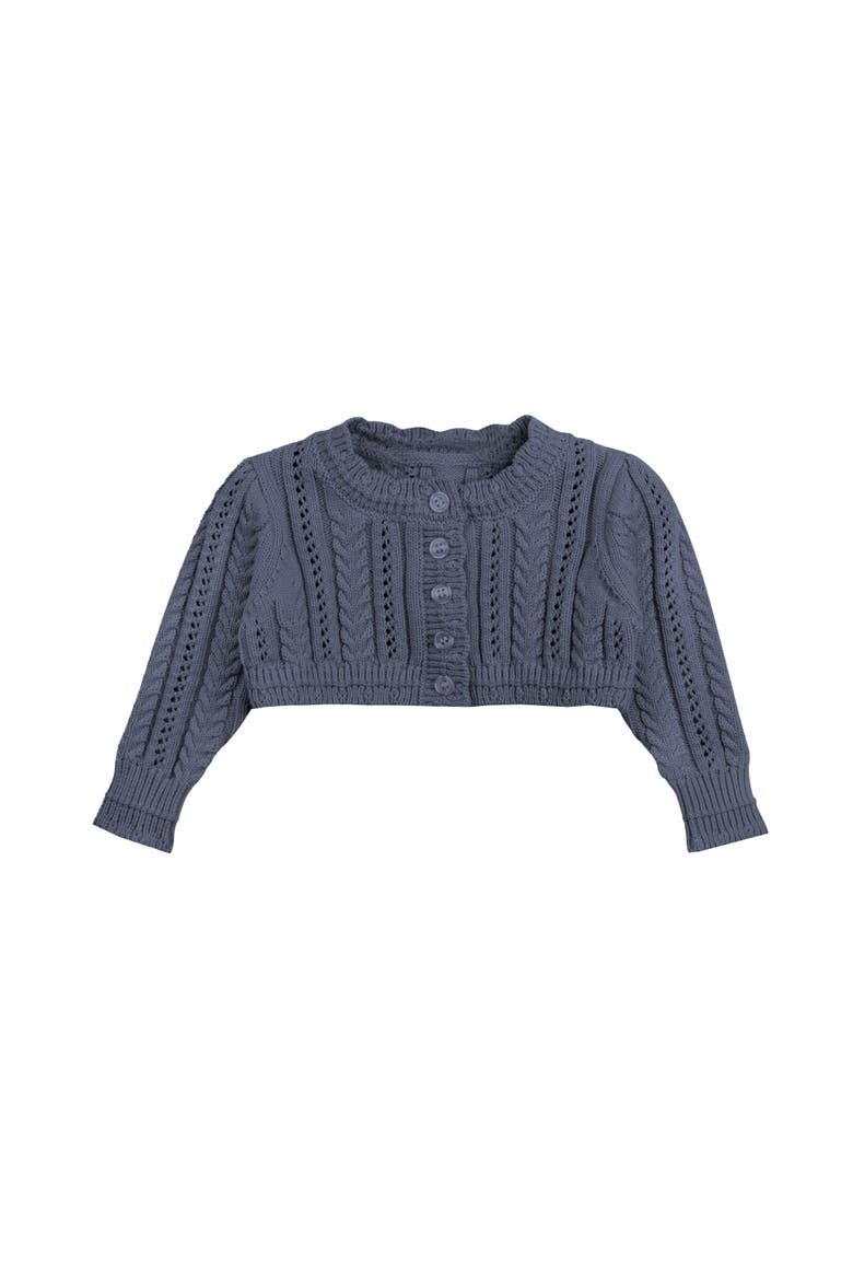 Looms Cable Pointelle Flat Collection - Cardigan, Main, color, Blue