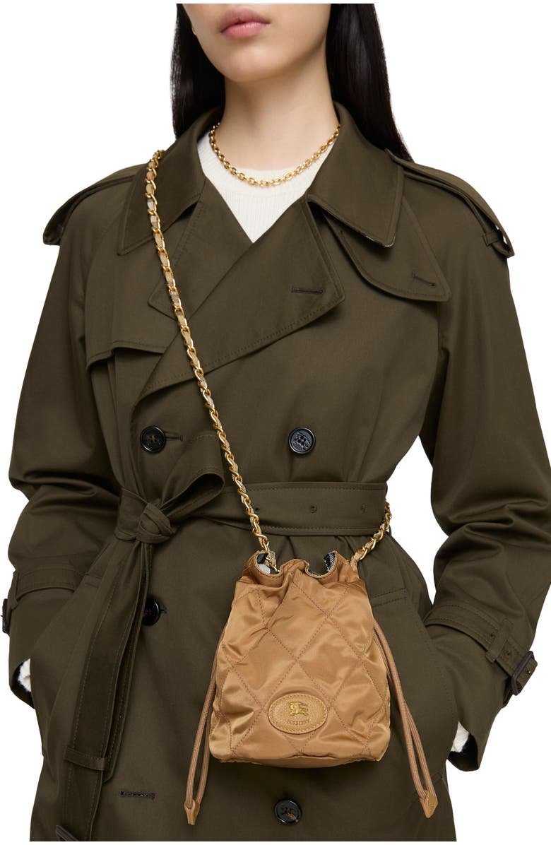 Burberry Horseshoe Chain Pouch, Alternate, color, Teak Brown