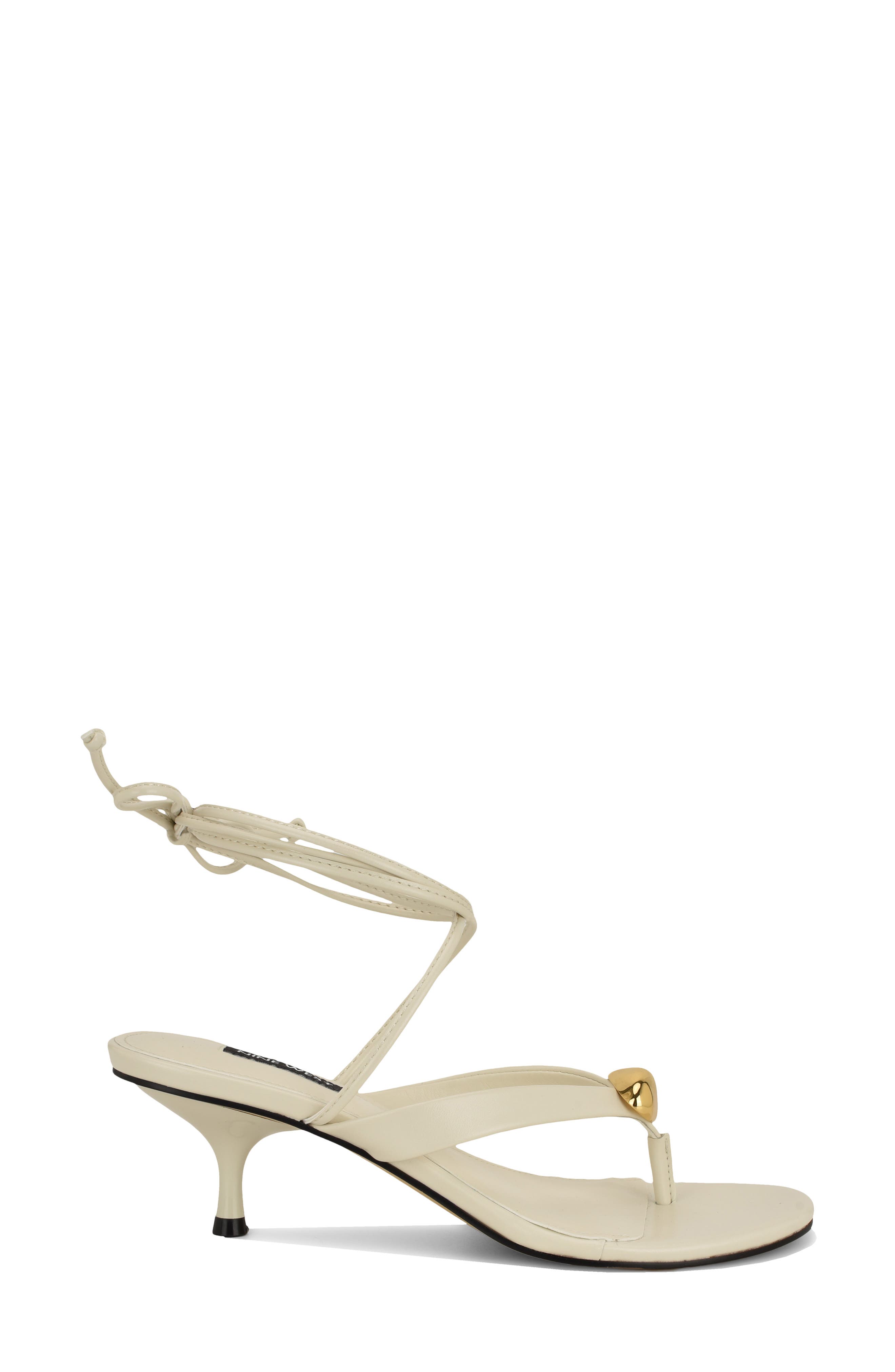 Batty Ankle Wrap Sandal, Alternate, color, IVORY