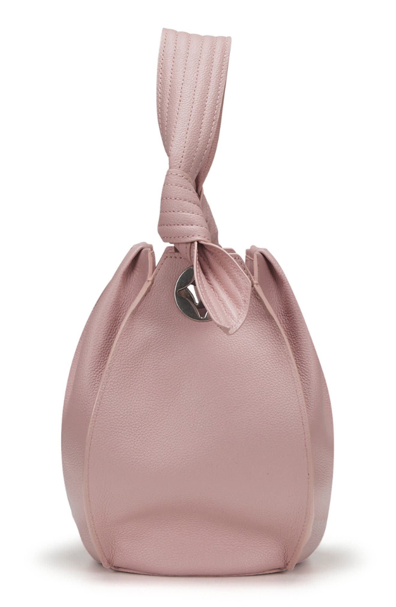 Selena Leather Bucket Bag, Alternate, color, VINTAGE PINK