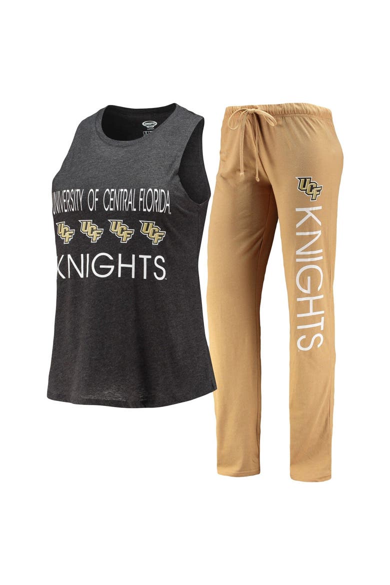 Women's Concepts Sport Gold/Black UCF Knights Tank Top & Pants Sleep Set, Main, color, Gold