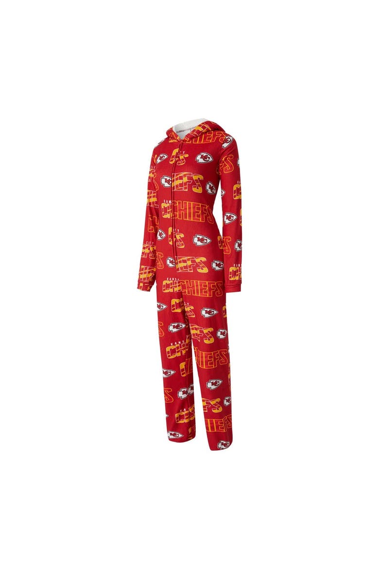 Women's Concepts Sport  Red Kansas City Chiefs Roadway Allover Print Microfleece Full-Zip Union Suit, Alternate, color, Red