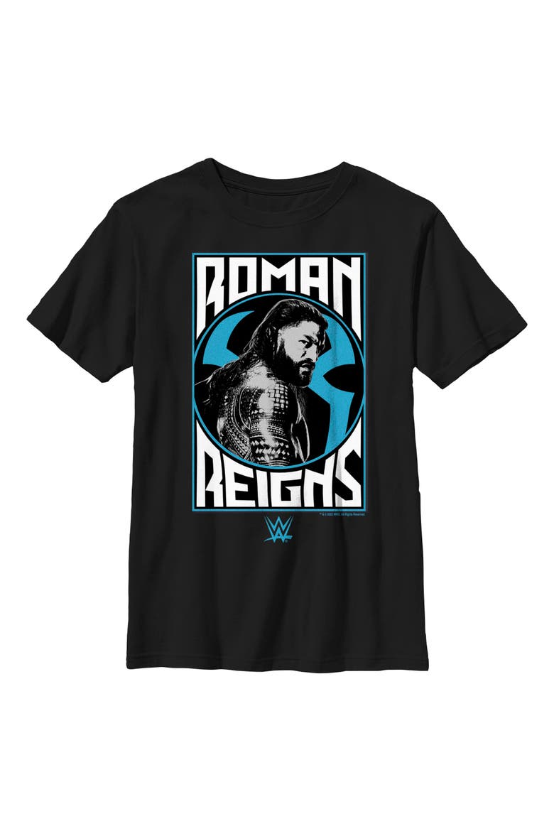 Boy's WWE Roman Reigns Poster  Graphic T-Shirt, Main, color, Black