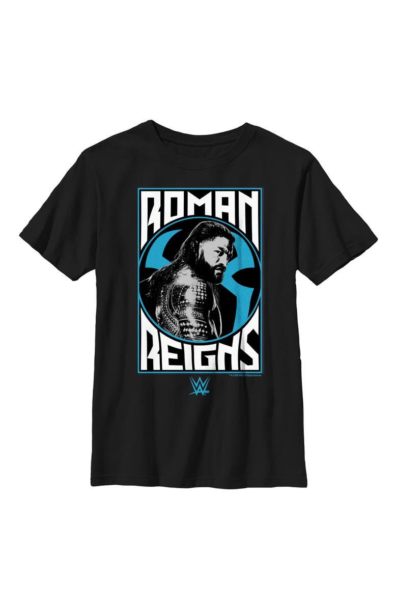 WWE Boy's WWE Roman Reigns Poster  Graphic T-Shirt, Main, color, Black