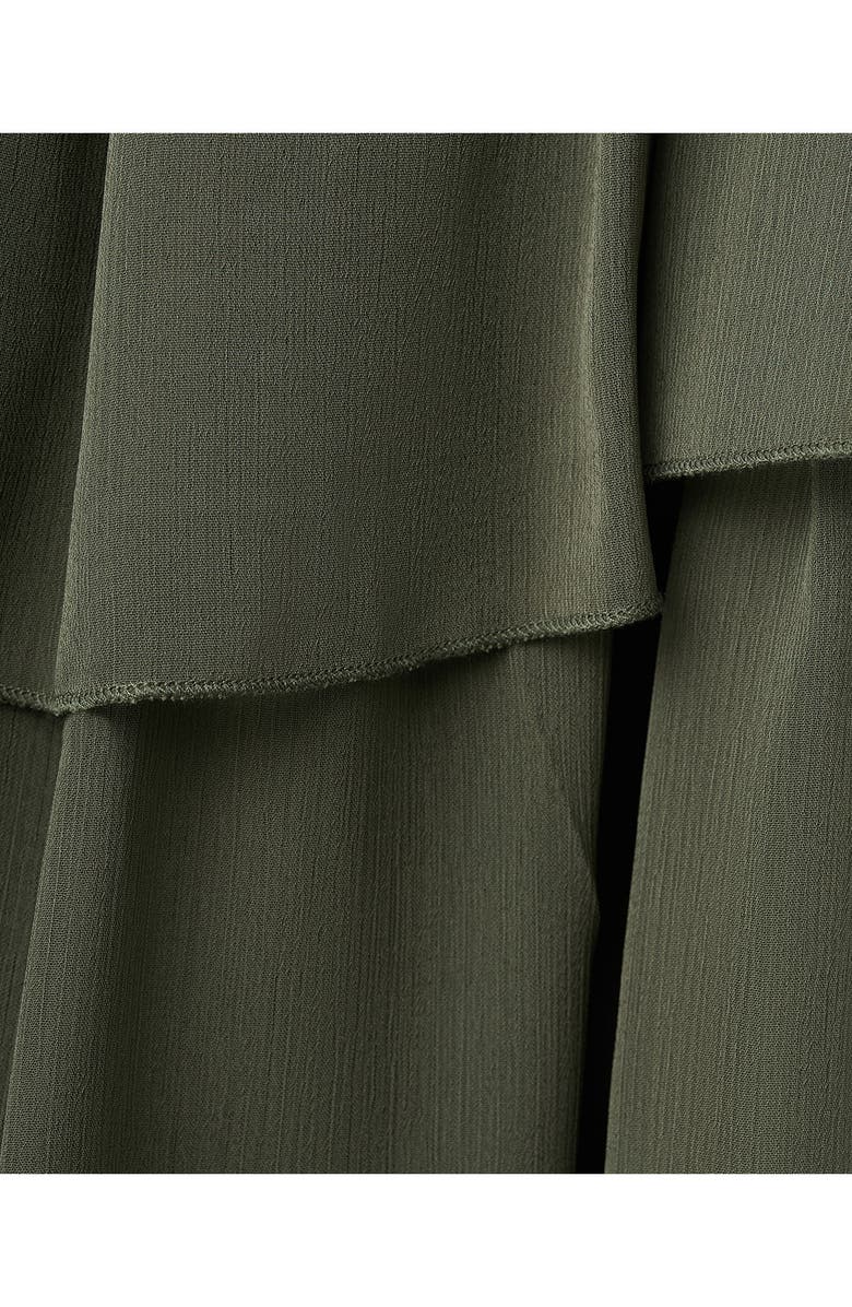 MANGO Tiered Minidress, Alternate, color, Green