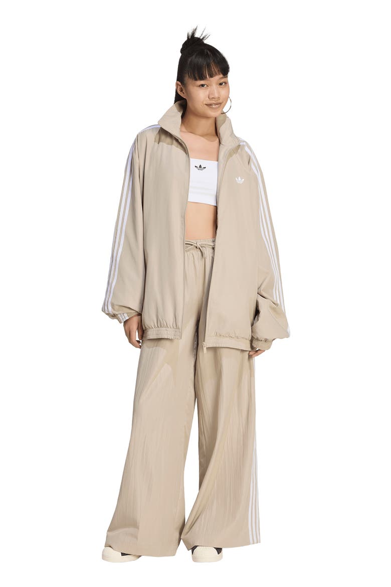 Firebird Wide Leg Track Pants, Alternate, color, KHAKI THREE/ WHITE
