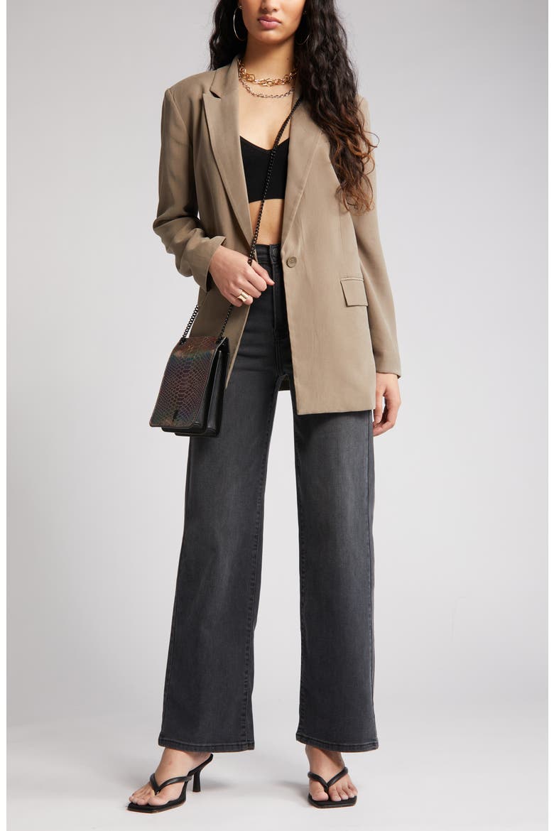 Oversize Blazer, Main, color, BROWN WALNUT