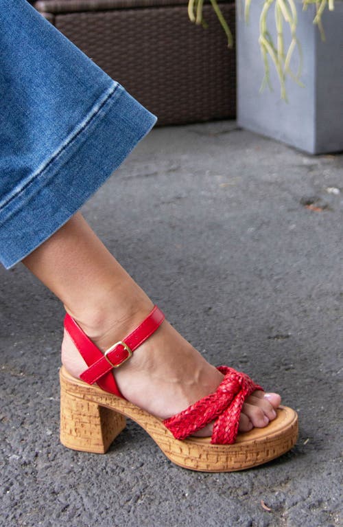 Seychelles Musical Platform Heeled Sandals In Red
