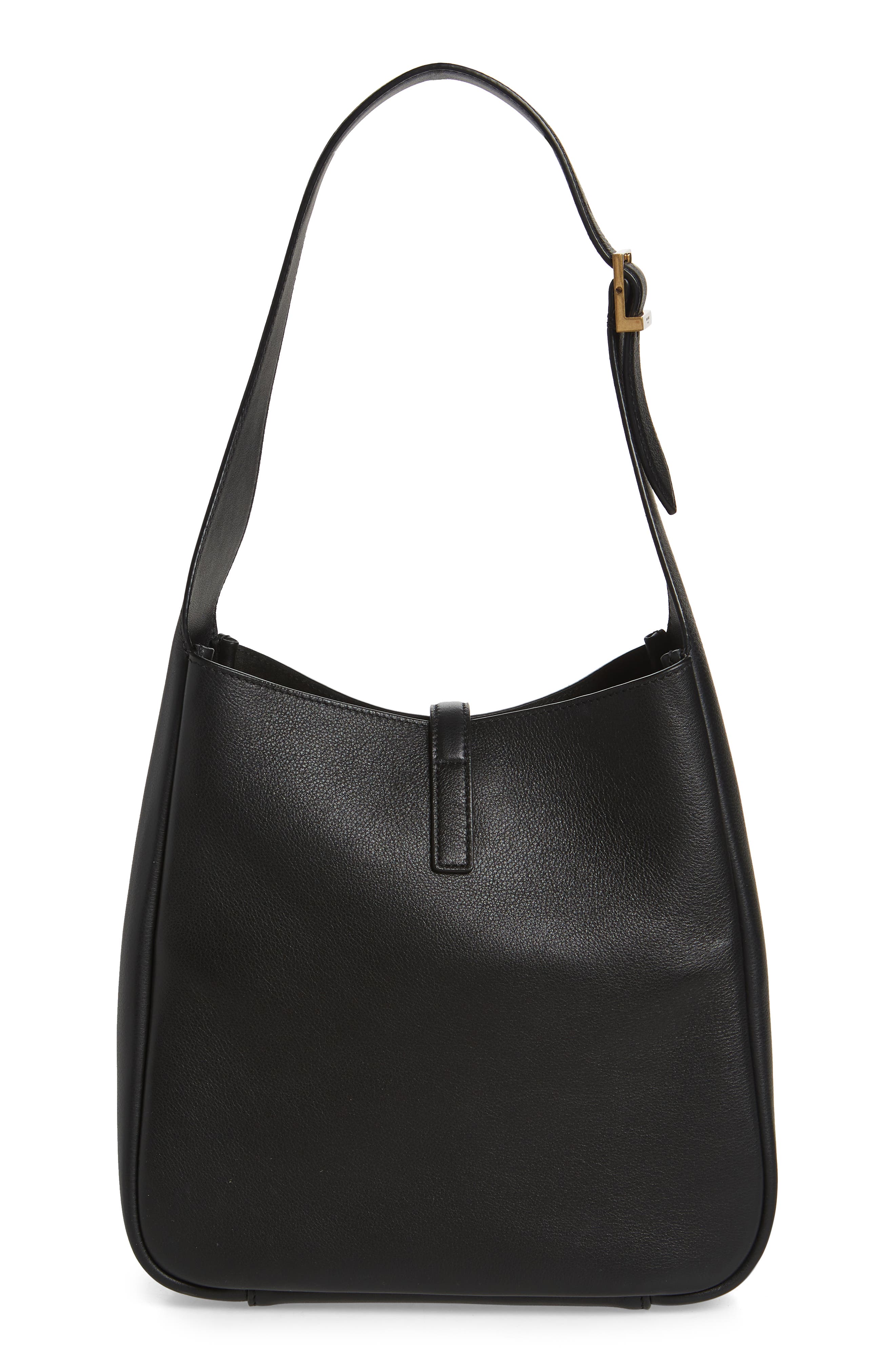 Saint Laurent Small Le 5 à 7 Leather Hobo, Alternate, color, 