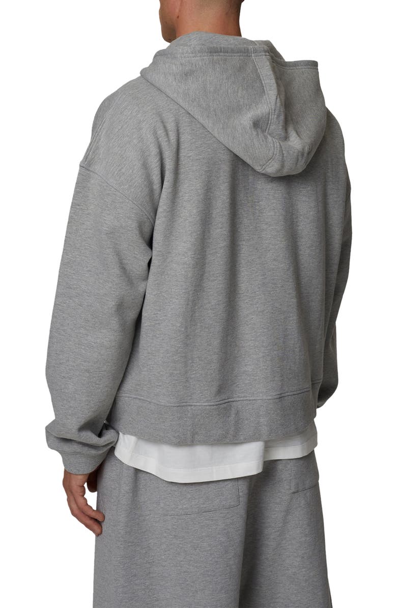 Good For Nothing Boxy-Fit Zipped Icarus Hoodie, Alternate, color, Grey