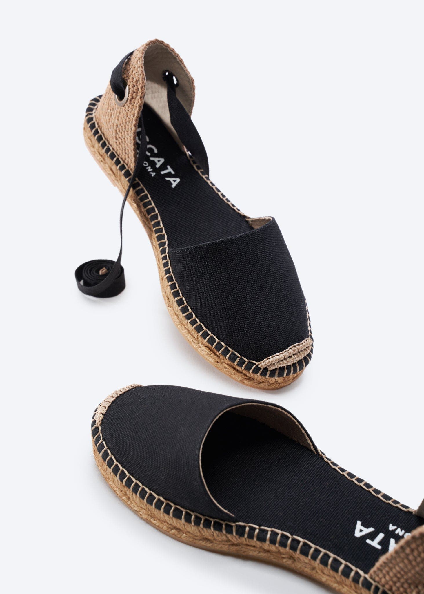 VISCATA Candell Canvas Espadrille Flats, Alternate, color, Black