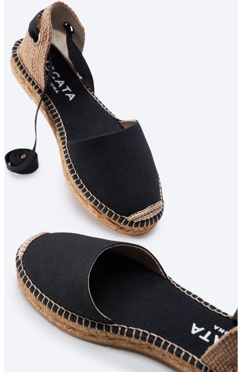 VISCATA Candell Canvas Espadrille Flats, Alternate, color, Black