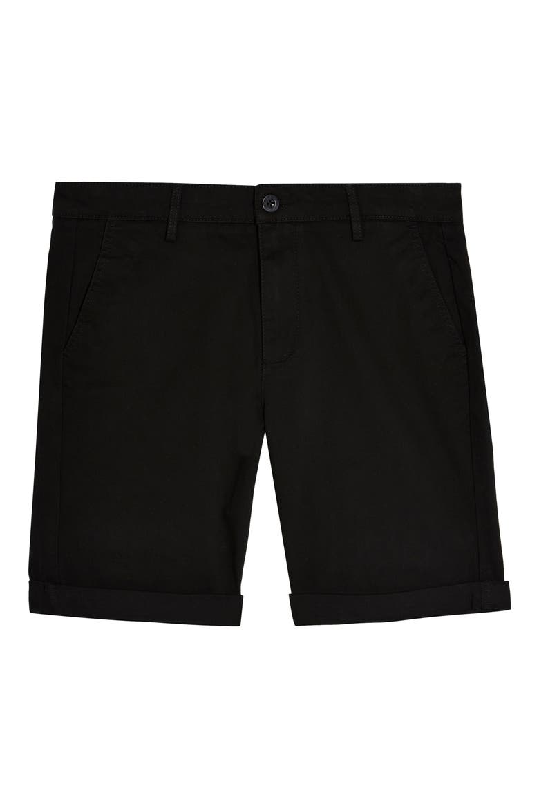 Stretch Skinny Chino Shorts, Alternate, color, NEW BLACK