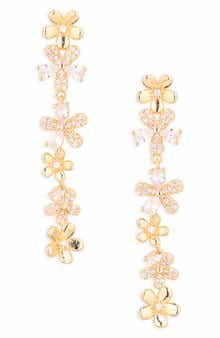 Cara Flower Linear Earrings