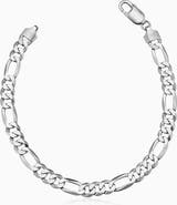 Oradina Men's Founders Figaro Bracelet in Sterling Silver