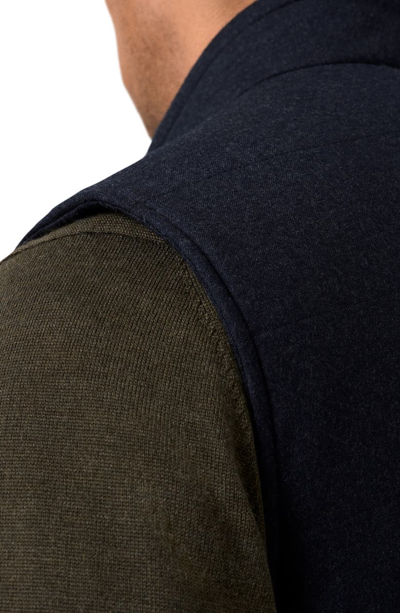 Eton Quilted Wool Vest, Alternate, color, Navy