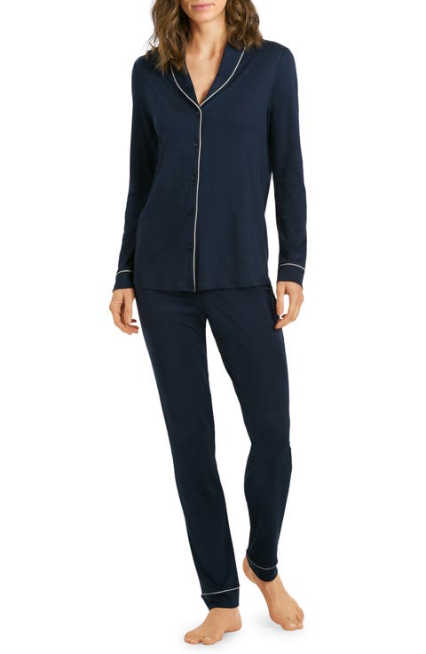 Natural Comfort Tencel Long Sleeve Button Front Pajama Set