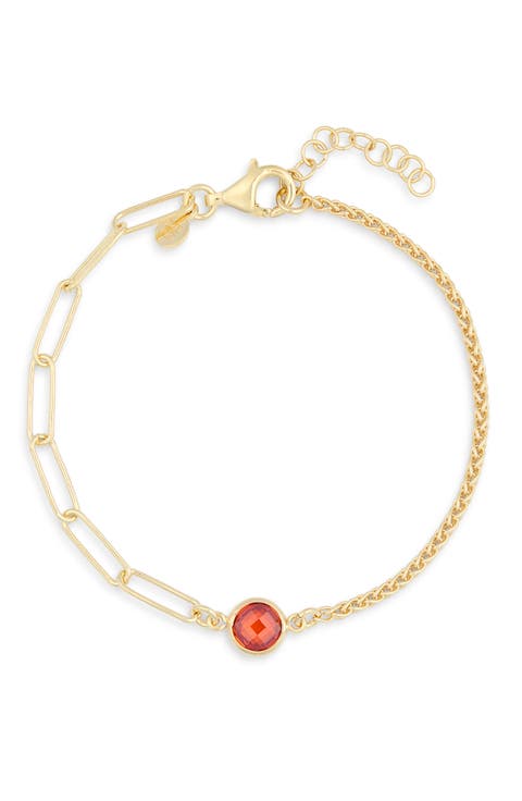Crystal Station Mix Chain Bracelet