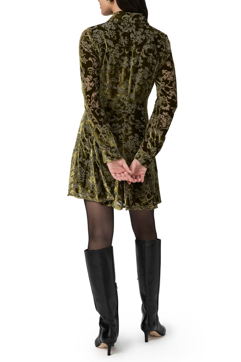 Desano Burnout Long Sleeve Shirtdress, Alternate, color, SPANISH MOSS