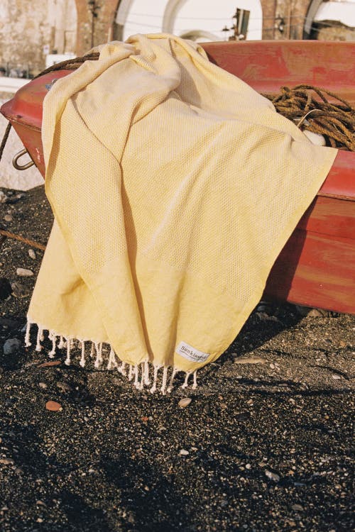 Sunkissed Sand Free Beach Towel - Traditional in Porto Yellow 