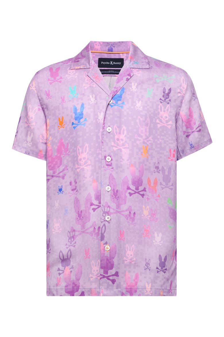 Kids' Bunny Print Camp Shirt, Main, color, LAVENDULA