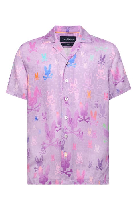 Kids' Bunny Print Camp Shirt (Big Kid)