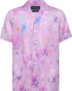Psycho Bunny Kids' Bunny Print Camp Shirt