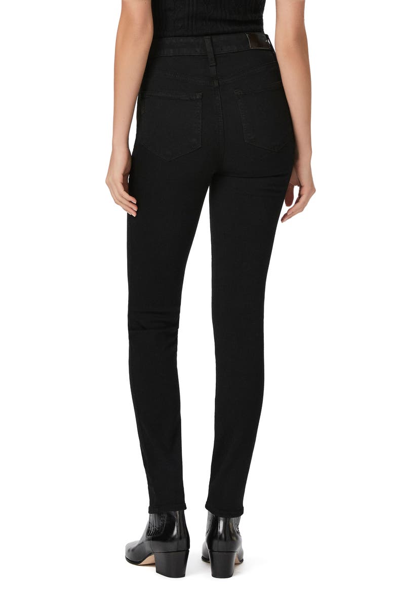 Gemma High Waist Stovepipe Skinny Jeans, Alternate, color, BLK SHADOW