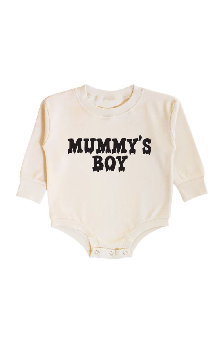 Sweet Wink Mummy's Boy Halloween Long Sleeve Romper, Main, color,