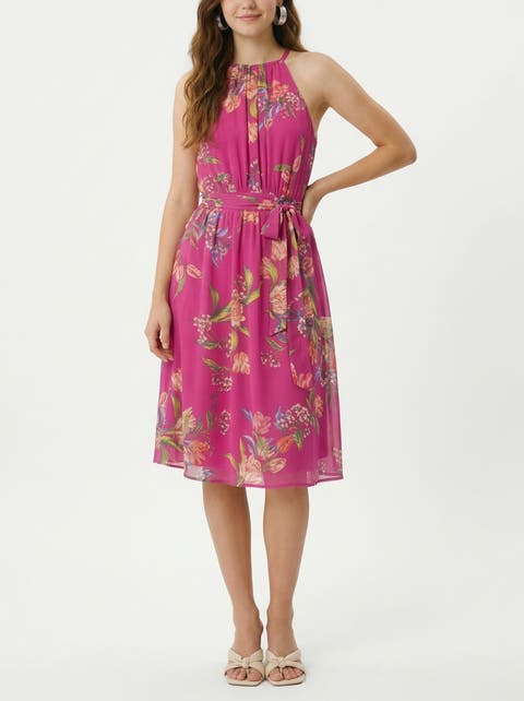 Jinx Sleeveless Belted Midi Dress