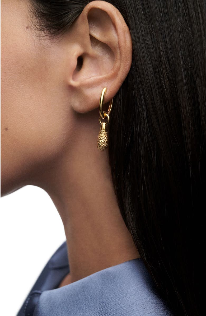 PDPAOLA Popcorn Jupiter Single Hoop, Alternate, color, Gold