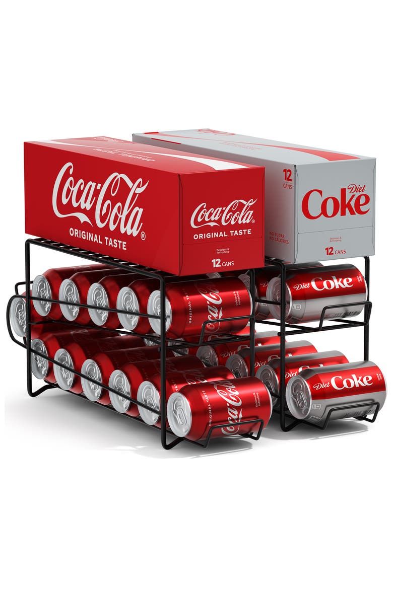 Can Dispenser Rack, Alternate, color, BLACK