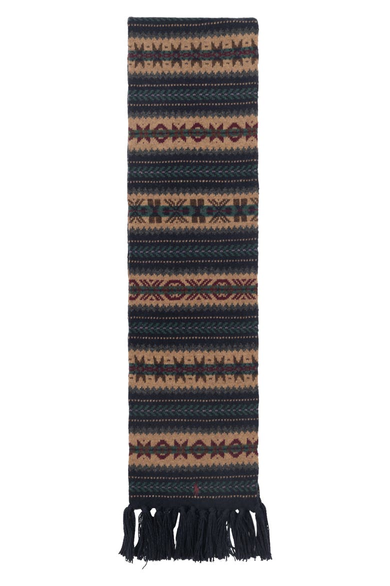 Knit Scarf, Alternate, color, NAVY MULTI