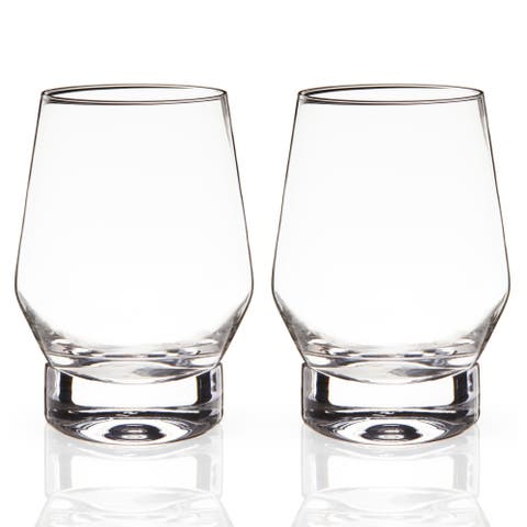 Raye Crystal Heavy Base Whiskey Glasses Set of 2