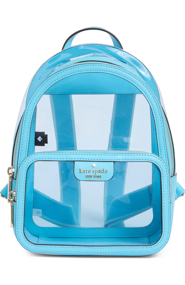Kate Spade New York clare see through small backpack, Main, color, Blue Agate Multi