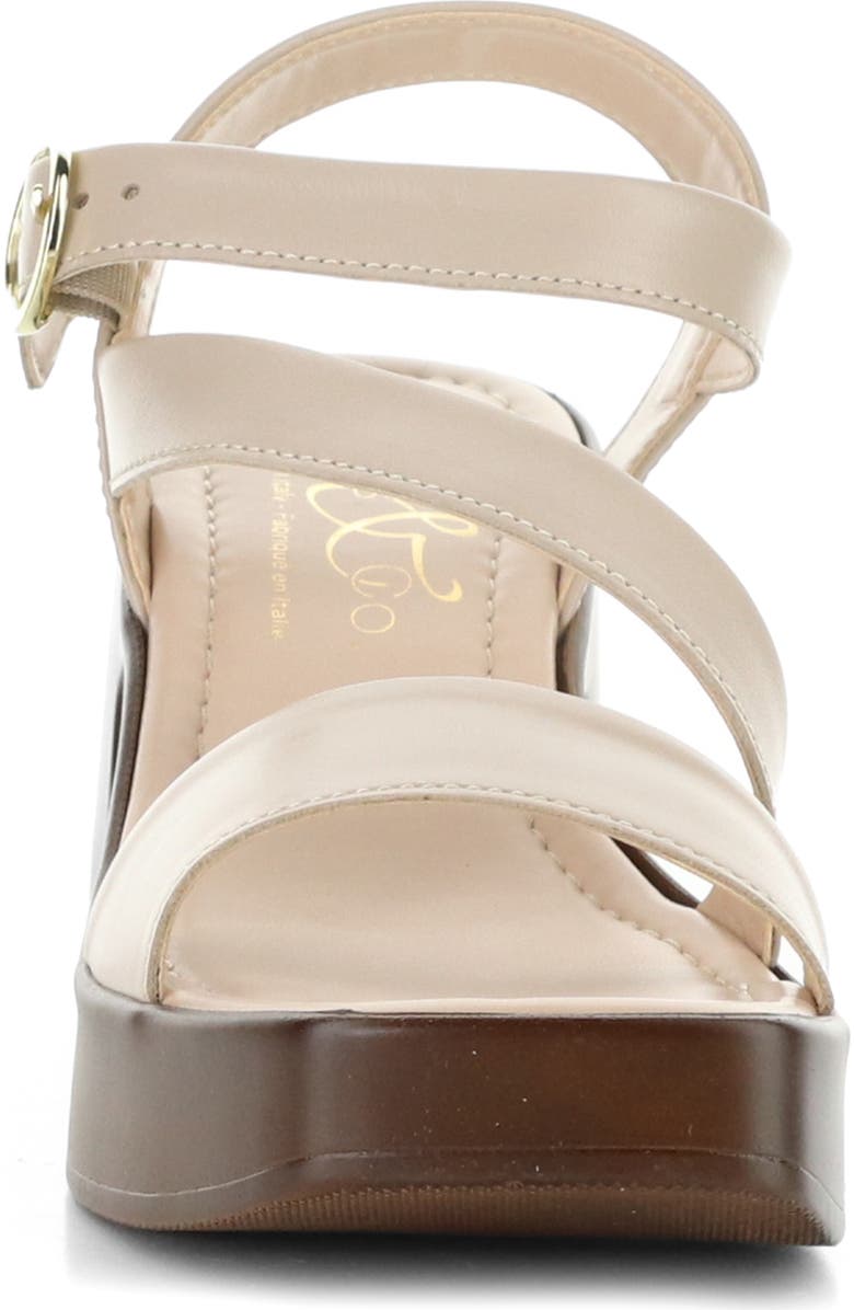Bos. & Co. Veda Ankle Strap Platform Sandal, Alternate, color, Beige