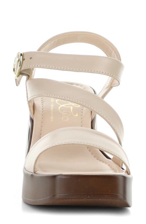 Bos. & Co. Veda Ankle Strap Platform Sandal In Neutral