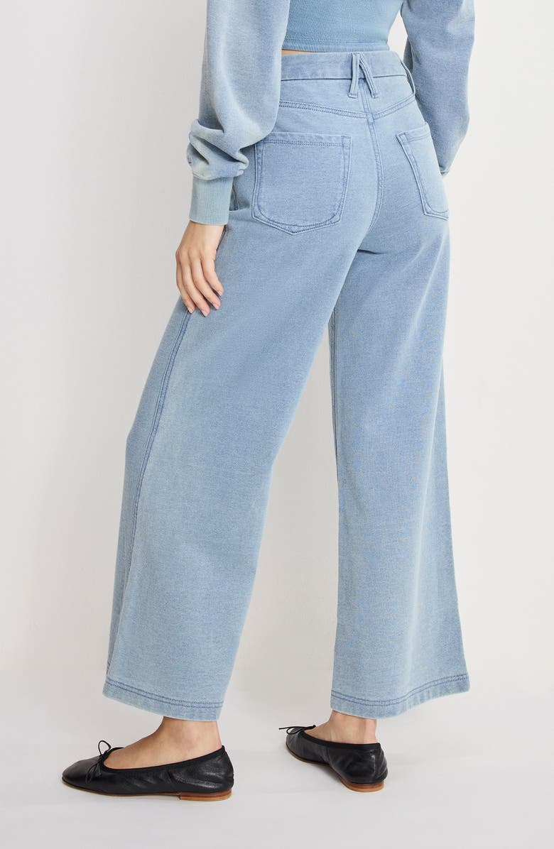 Good American Jeanius Good Skate High Waist Crop Wide Leg Jeans, Alternate, color, Indigo1157