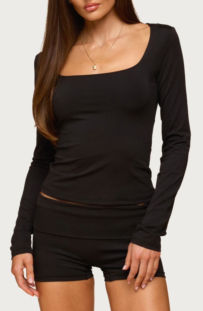 EDIKTED Hayden Long Sleeve Top, Main, color, 