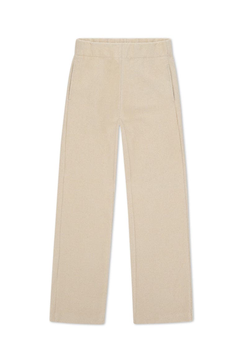 Fleece Trousers, Main, color, Ecru