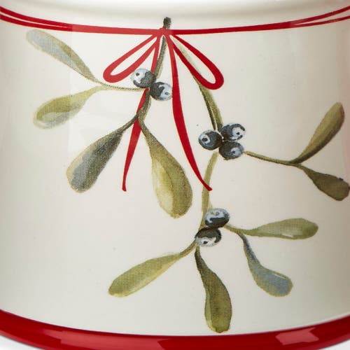 Tag Kisses Under The Mistletoe Ceramic Mug Christmas Drinkware In Multi