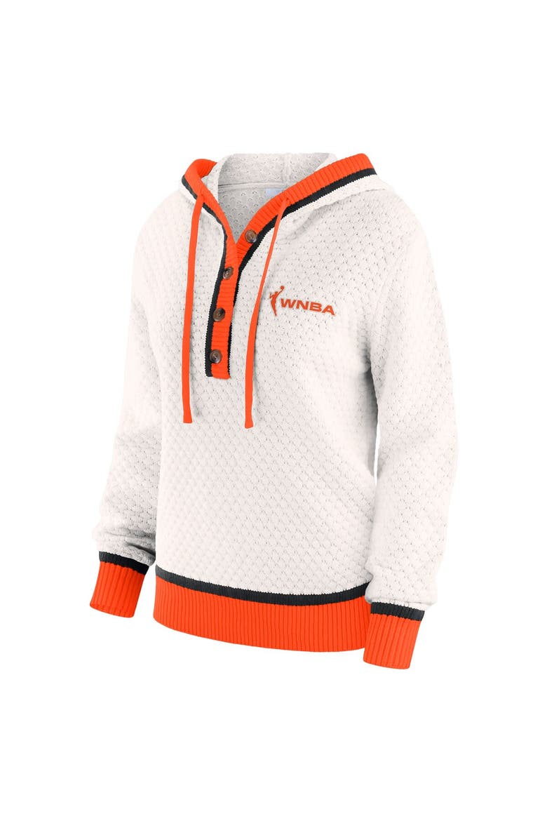Women's WEAR by Erin Andrews  Cream WNBA Hooded Sweater, Alternate, color, Cream